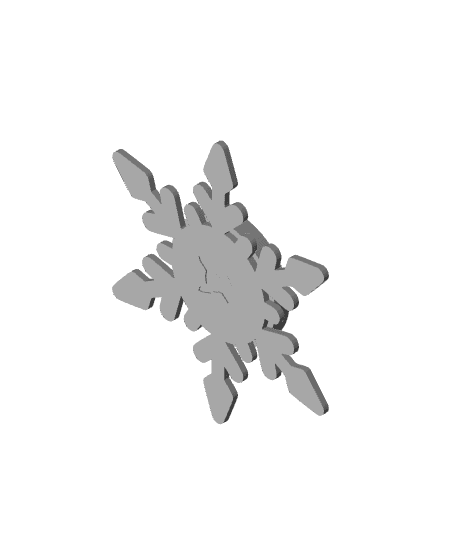 Snowflake candle holder WrappingUp2023 3d model