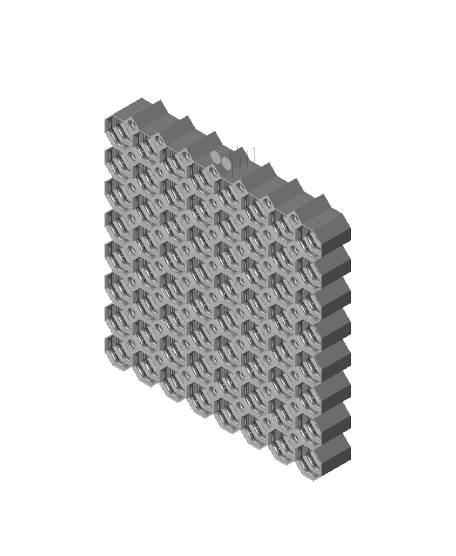 8x8 Multiboard Side Tile - x4 Multi-Material Stack 3d model