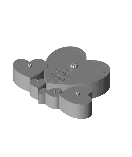 Heart box with lid remix Thangs Valentine's day contest 3d model