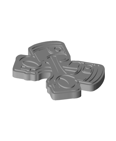 Pistons Keychain (with outline) 3d model