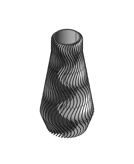 LAMEL WAVY vase 3d model