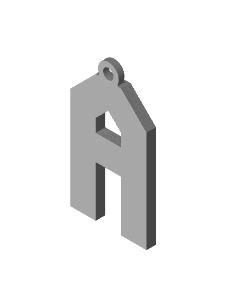 Brick keychain (A-Z) 3d model