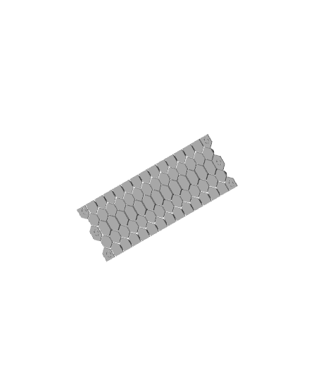 Hexagon pyramid cuff - Snap fastened 3d model