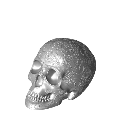 Mandala Lace Skull 3d model