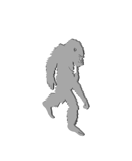 bigfoot kid wall art sasquatch child wall decor yeti teen decoration 3d model