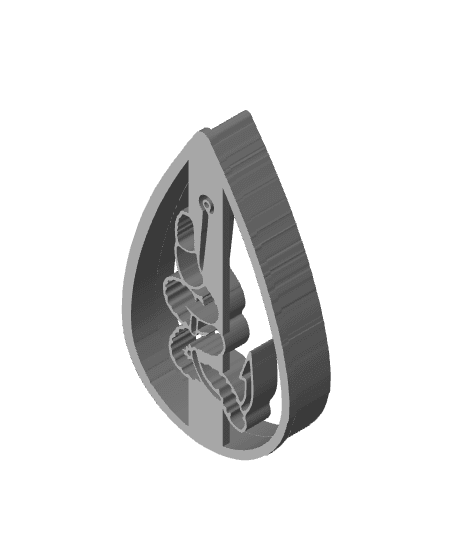 Hook Cookie Cutter, Biscuit Cutter 3d model