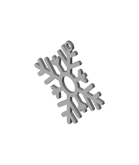 Snowflake Christmas Ornament 6. 3d model
