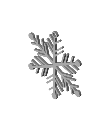 Snowflake Christmas Ornament 7 3d model
