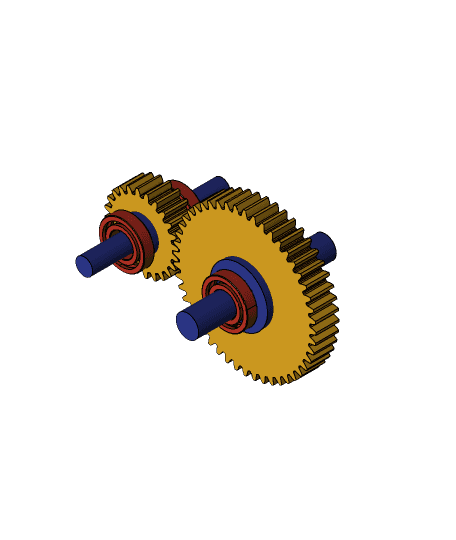 Single Stage Speed Reduction 3d model