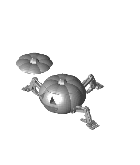 FHW: Pumpkin Frog Bot with lid 3d model