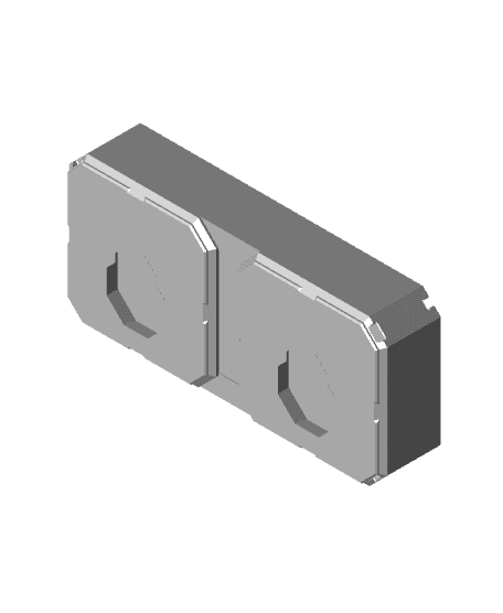 2x1x0.5 - Divided Bin - Multibin Insert 3d model