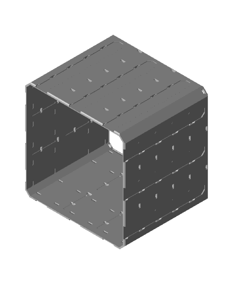 3x3x2·5 - Topped Multipoint Rail - Pop-In Multibin Shell Extension - Copy 3d model