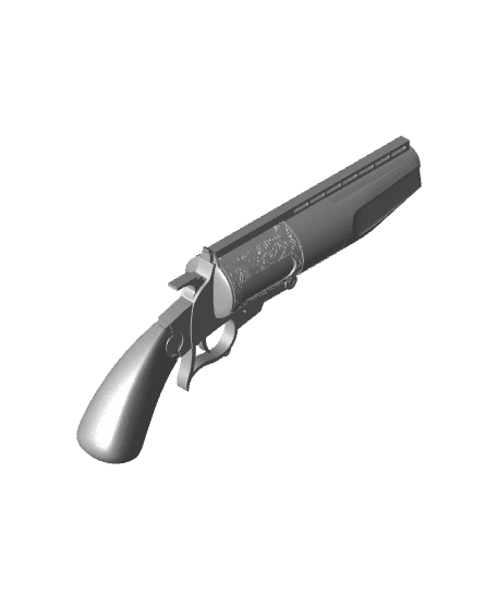 Fallout Ghoul Pistol 3D Printer File STL 3d model