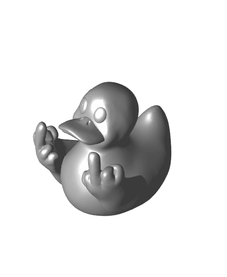 Rubber Duck Double Middlefinger / 3MF Included / No Supports 3d model