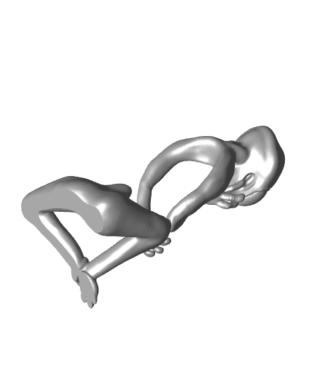 Thinking Alien Sculpture - Support Free 3d model