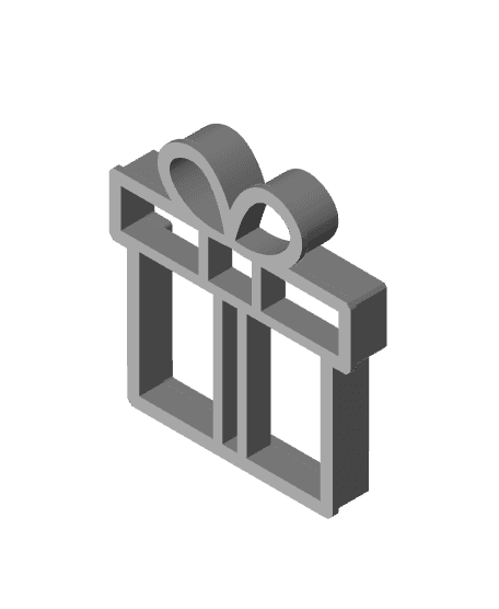 Gift Box Cookie Cutter, Biscuit Cutter 3d model