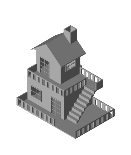 Toon house 3d model