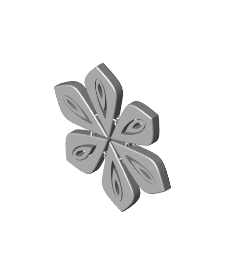 Eye Flower Coaster (Articulating) 3d model