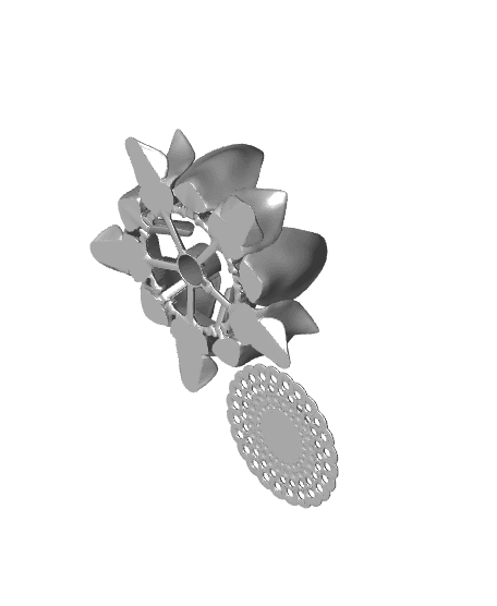 Flower: Self-Adjusting Coaster 3d model