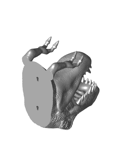 T-Rex Dinosaur Head Wall Mount by IK3D 3d model