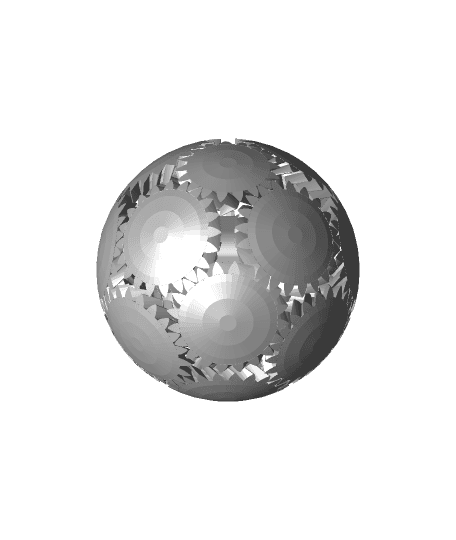 Screwless Gear Sphere Logo 3d model