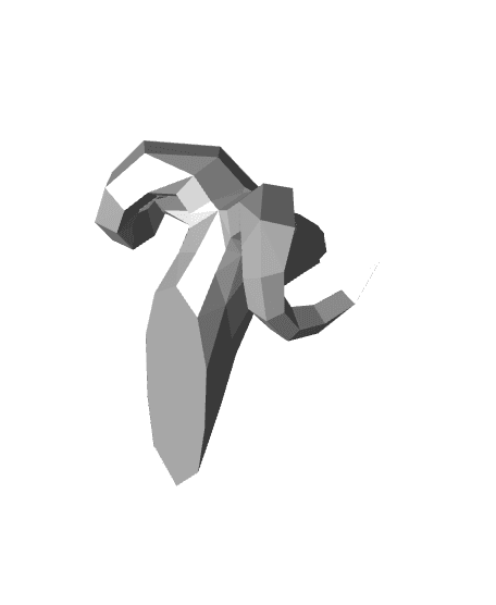 Low Poly Ram Fridge Magnet 3d model