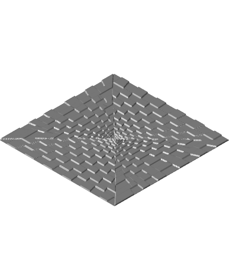 Hall Squared Optical Illusion HueForge 3d model