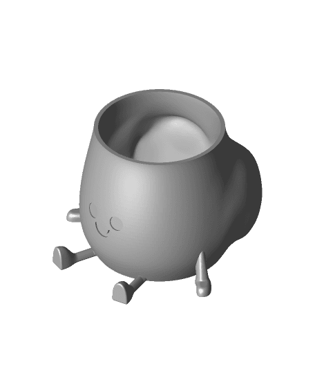 Chunky bum pot 3d model