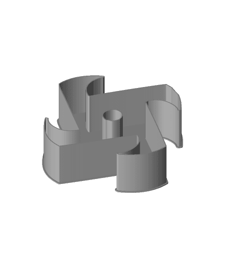 Shuriken 006B, nestable box (v2) 3d model