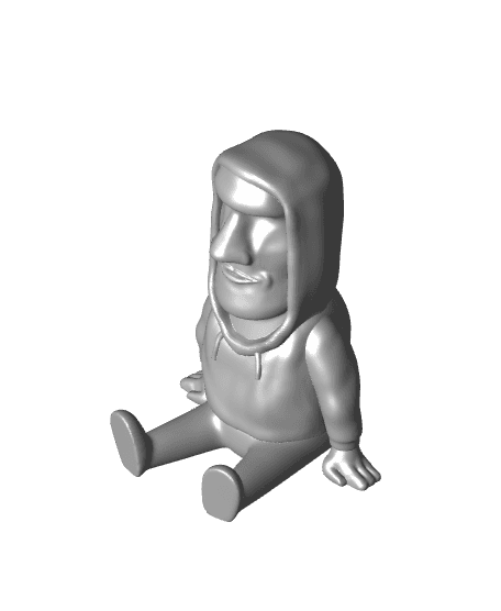 Moai Hoodie Phone Holder / No Supports / 3MF Included 3d model