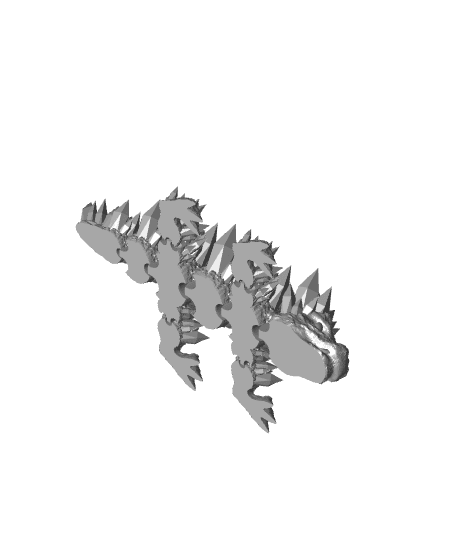 Baby Articulated Quartz Dragon 3d model