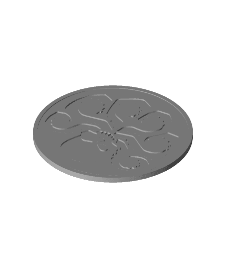 HYDRA Logo Coaster 3D model 3D printable