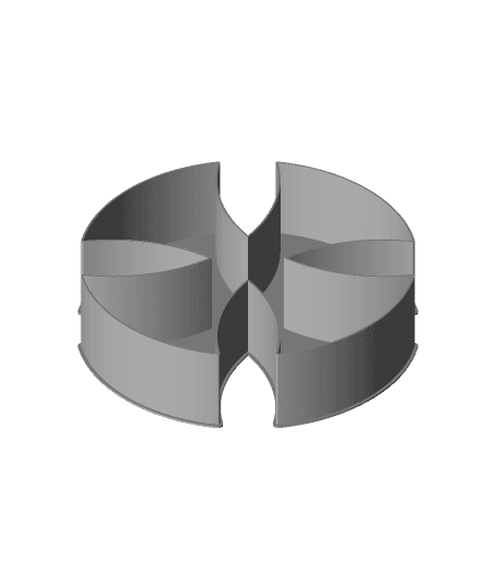Rounded reamed pattée cross, nestable box (v2) 3d model