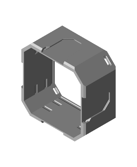 1x1x0·5 - Topped Multipoint Rail - Pop-In Bin Extension 3d model