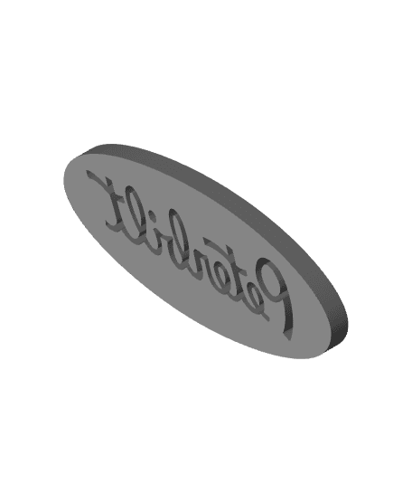 Peterbilt Oval badge 3d model