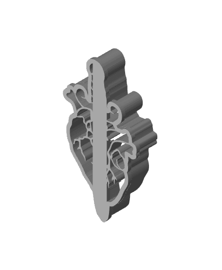 Heart Cookie Cutter, Biscuit Cutter 3d model