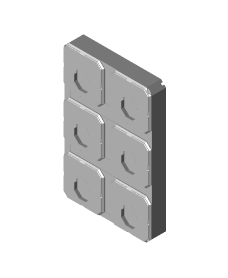 2x3x0.5 - Divided Bin - Multibin Insert 3d model