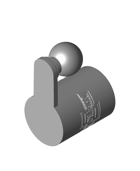 Chevy Trailer Hitch Beer Can Holder 3d model