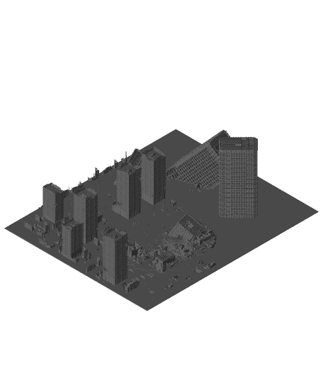 MInecraft Abandoned City 3d model