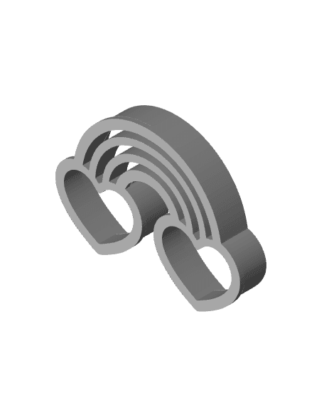 Rainbow Cookie Cutter, Biscuit Cutter 3d model