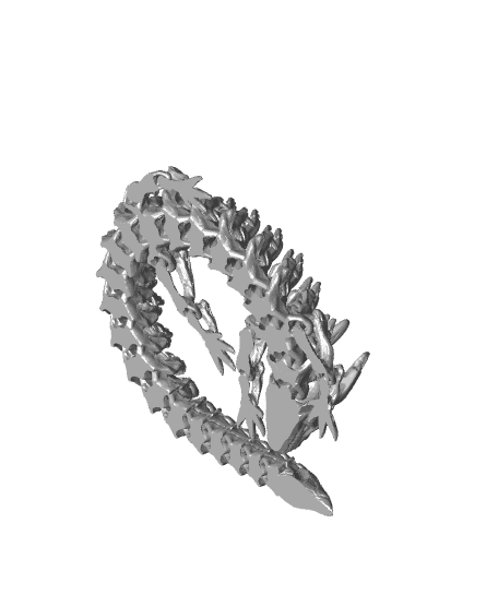 Skeleton Dragon - Articulated - Print in Place - No Supports - Flexi - Multicolor 3d model