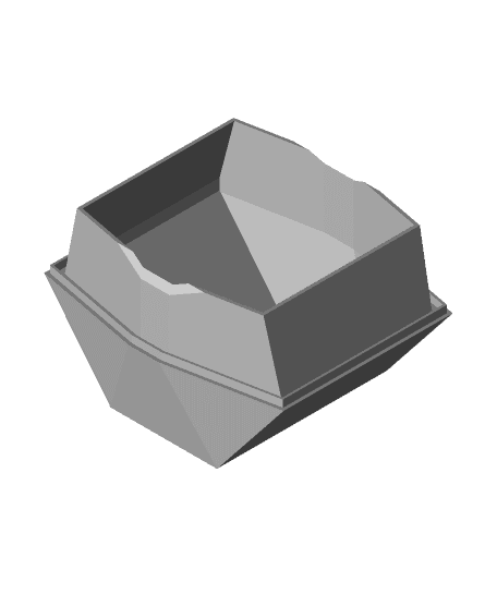 Geometric trash bin 3d model