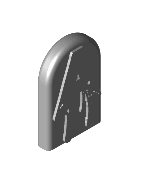 Hauntingly Stylish: Single-Color Headstone Alphabet Magnets for Halloween 3d model