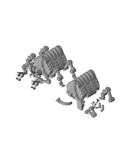 FHW: Horn Beetle Robot (server unit) (BoD) 3d model