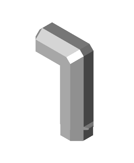 25x12·5 mm - Hook (Bolt-Locked Insert) 3d model