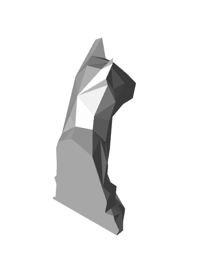 Low Poly Cat Fridge Magnet 3d model