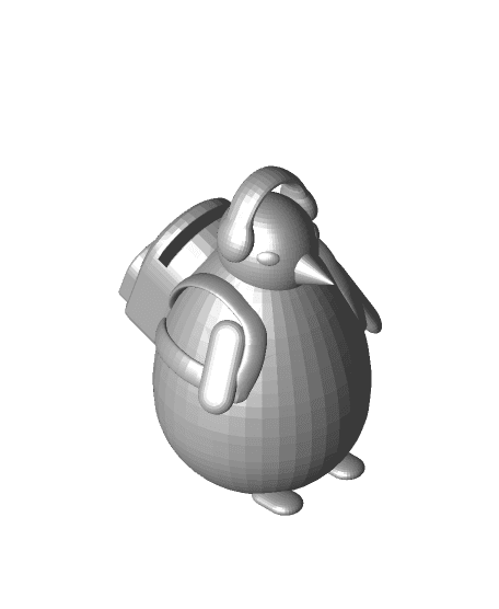 Cool penguin keyring 3d model