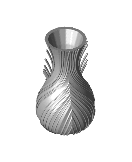 Multi color feather vase 3mf 3d model