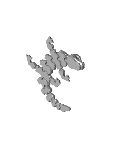 Articulated Stone Lizard 3d model