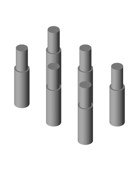 Balisong Pins for Kenny Trainer 3d model